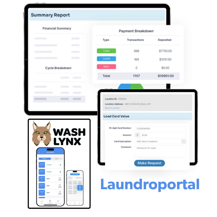 LaundroPortal and WashLynx together: operator control for owners and staff