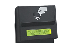 Laundroworks card reader kit, installed at the machine